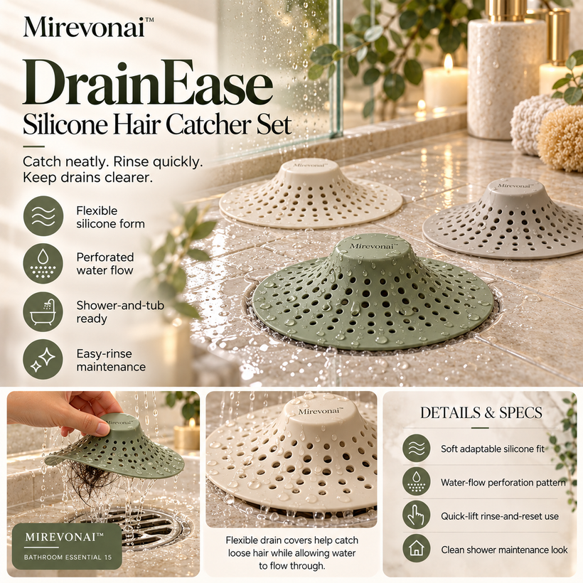 Lorienzr™ DrainEase Silicone Hair Catcher Set