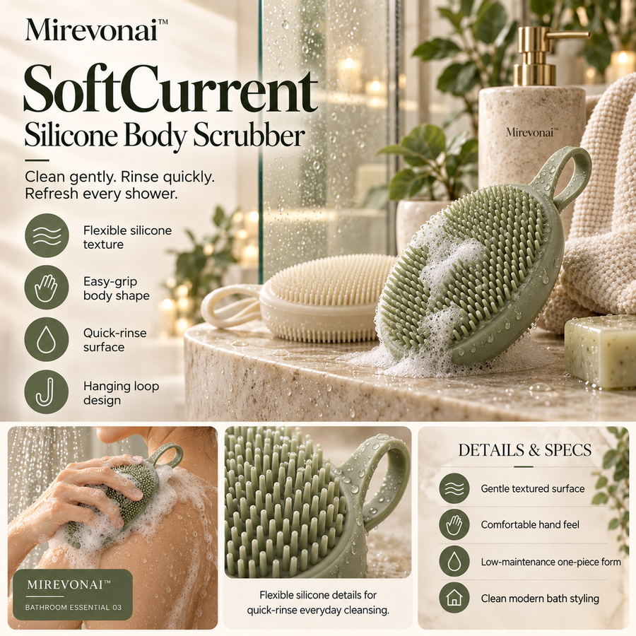 Lorienzr™ SoftCurrent Silicone Body Scrubber