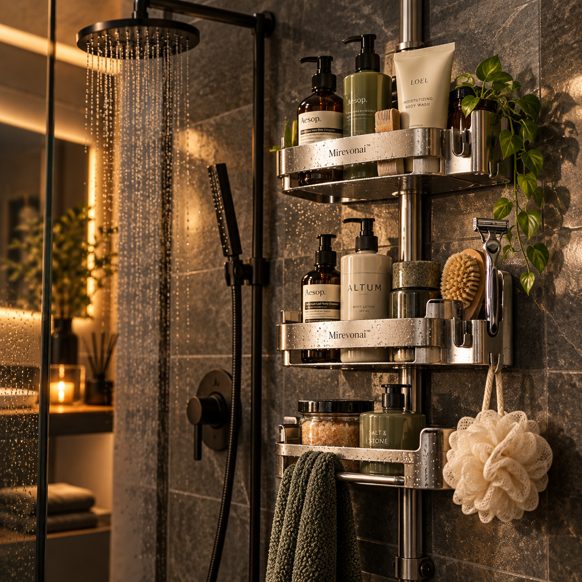 Lorienzr™ RainNest Adjustable Shower Caddy