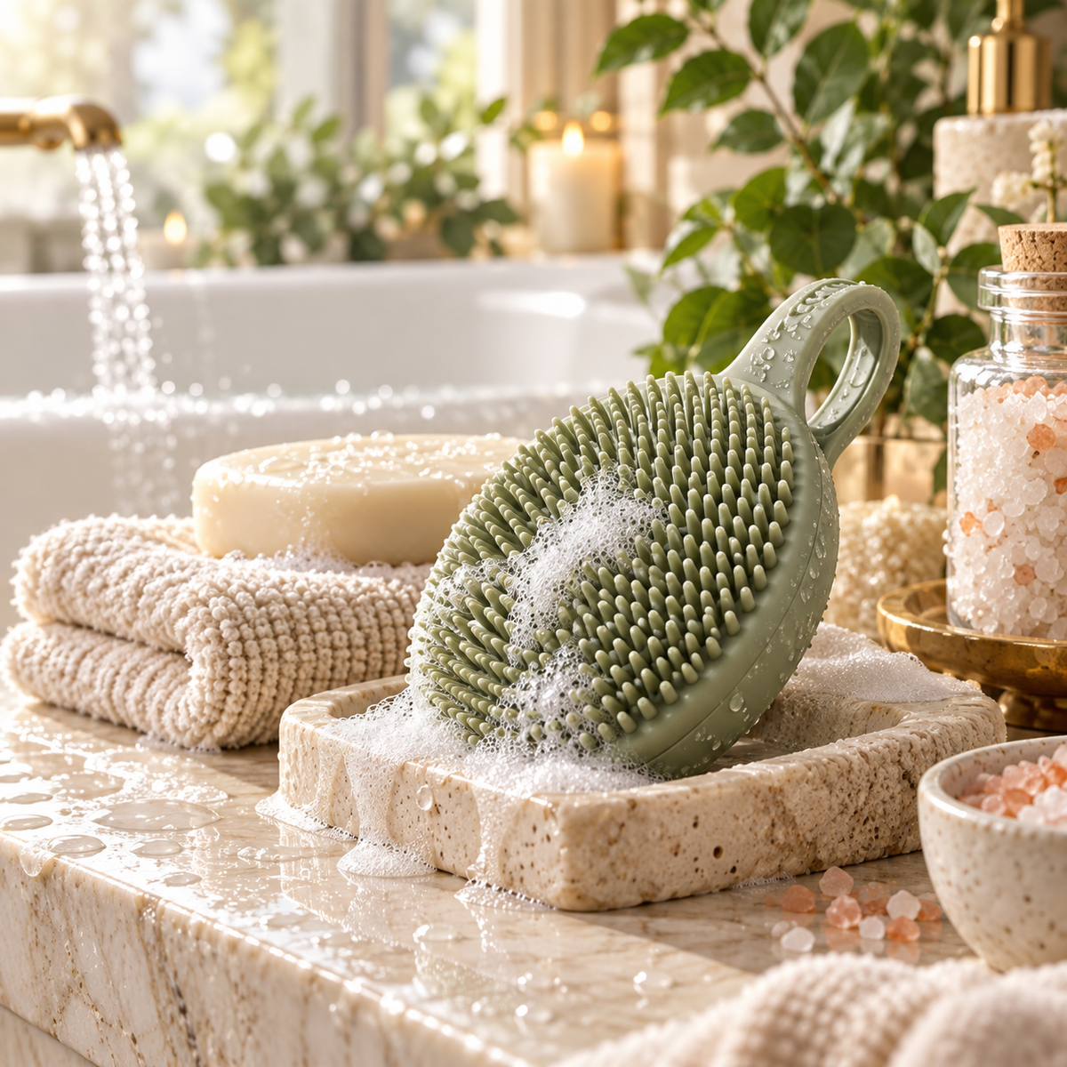 Lorienzr™ SoftCurrent Silicone Body Scrubber