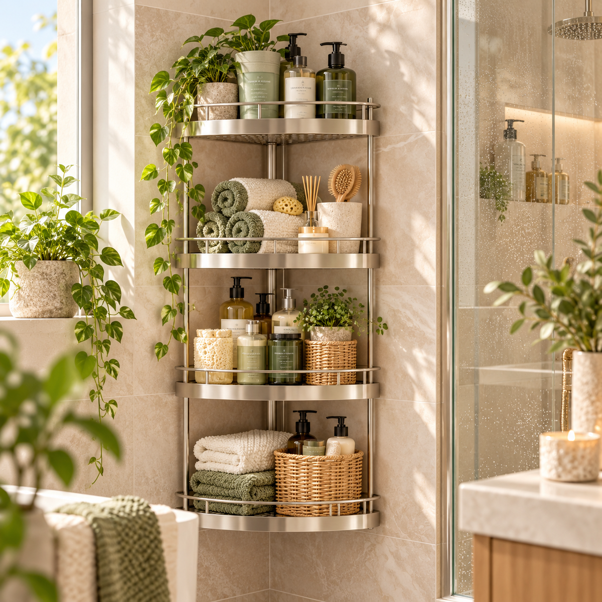 Lorienzr™ RainNest Adjustable Shower Caddy