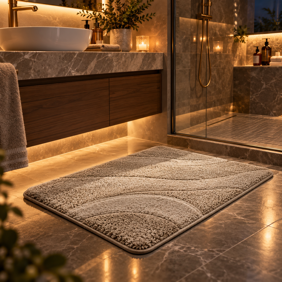 Lorienzr™ MistStep Quick-Dry Bath Mat