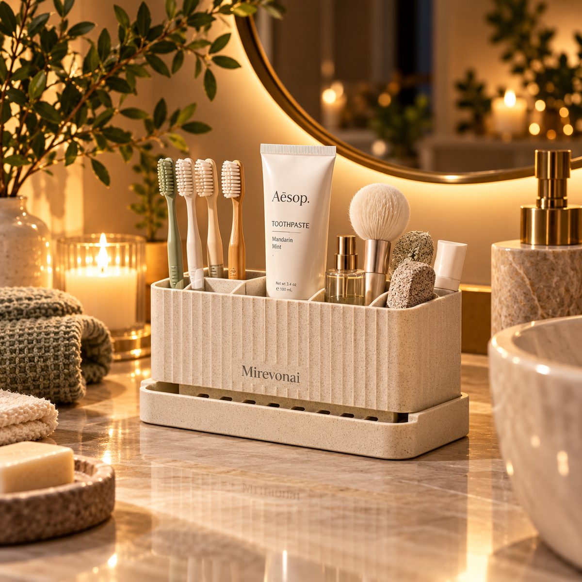 Lorienzr™ BrushBay Toothbrush Organizer